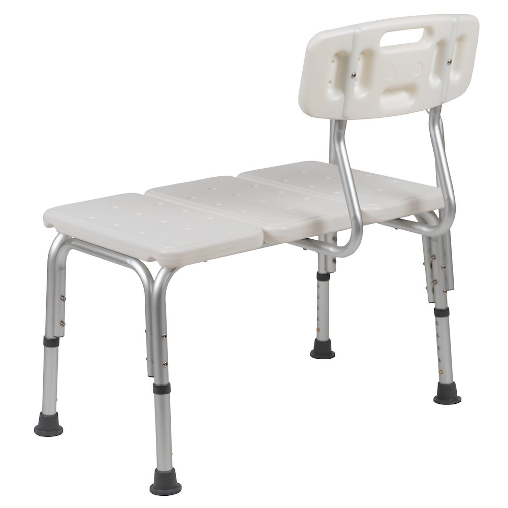 300 Lb. Capacity Adjustable White Bath & Shower Transfer Bench and Side Arm. Picture 11