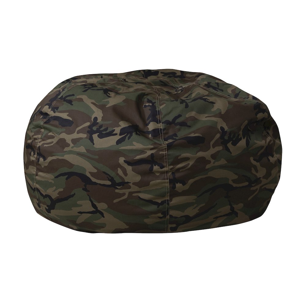 Oversized Camouflage Refillable Bean Bag Chair for All Ages. Picture 1
