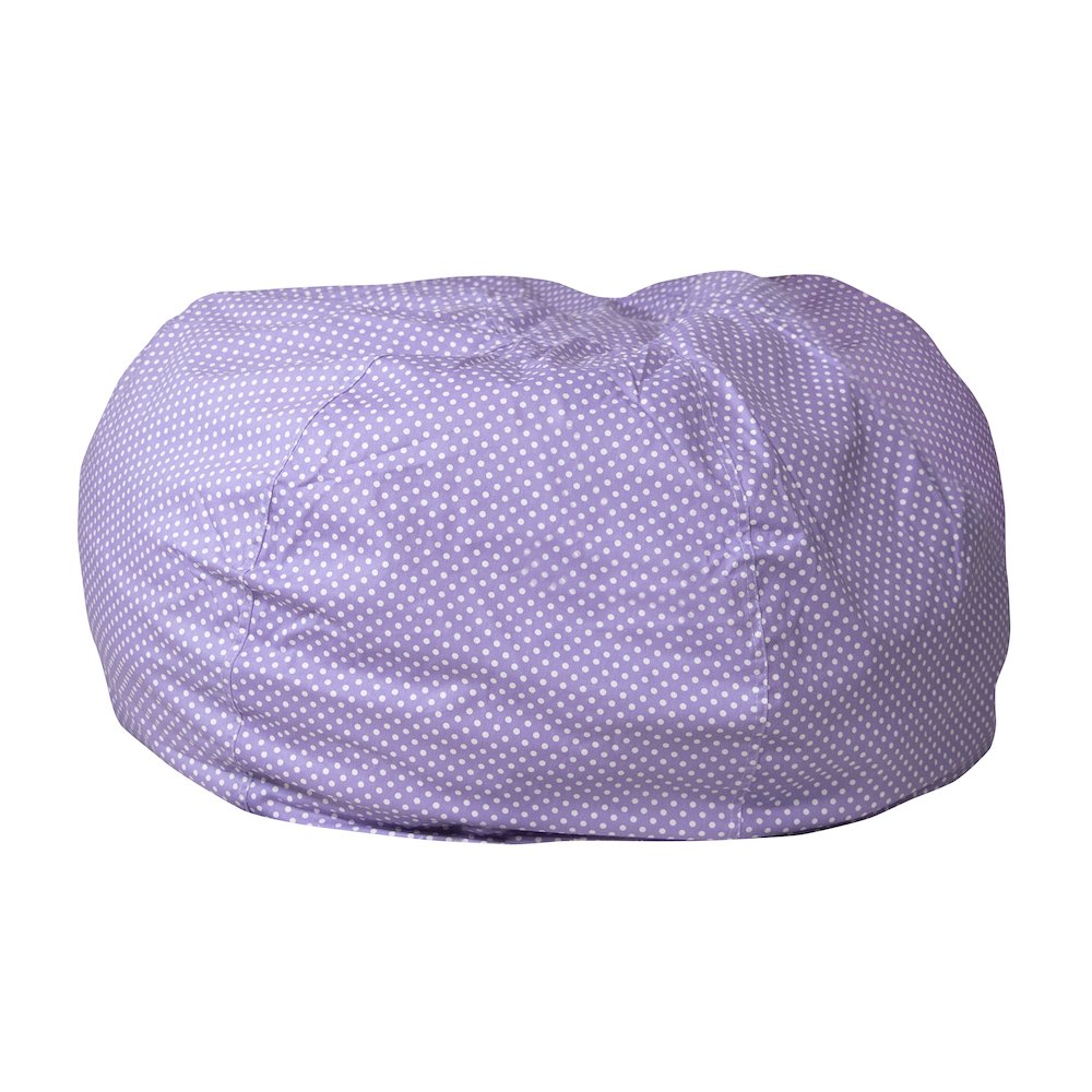 Oversized Lavender Dot Refillable Bean Bag Chair for All Ages. Picture 1
