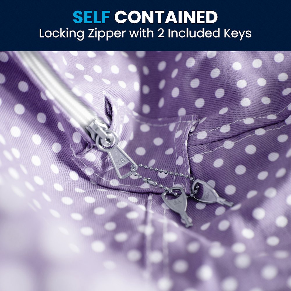 Oversized Lavender Dot Refillable Bean Bag Chair for All Ages. Picture 9