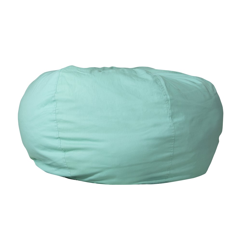 Oversized Solid Mint Green Refillable Bean Bag Chair for All Ages. Picture 1
