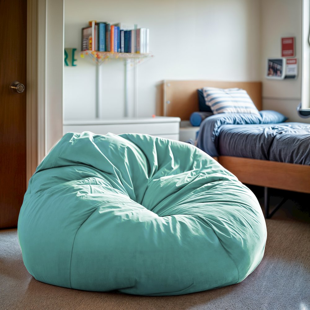 Oversized Solid Mint Green Refillable Bean Bag Chair for All Ages. Picture 6
