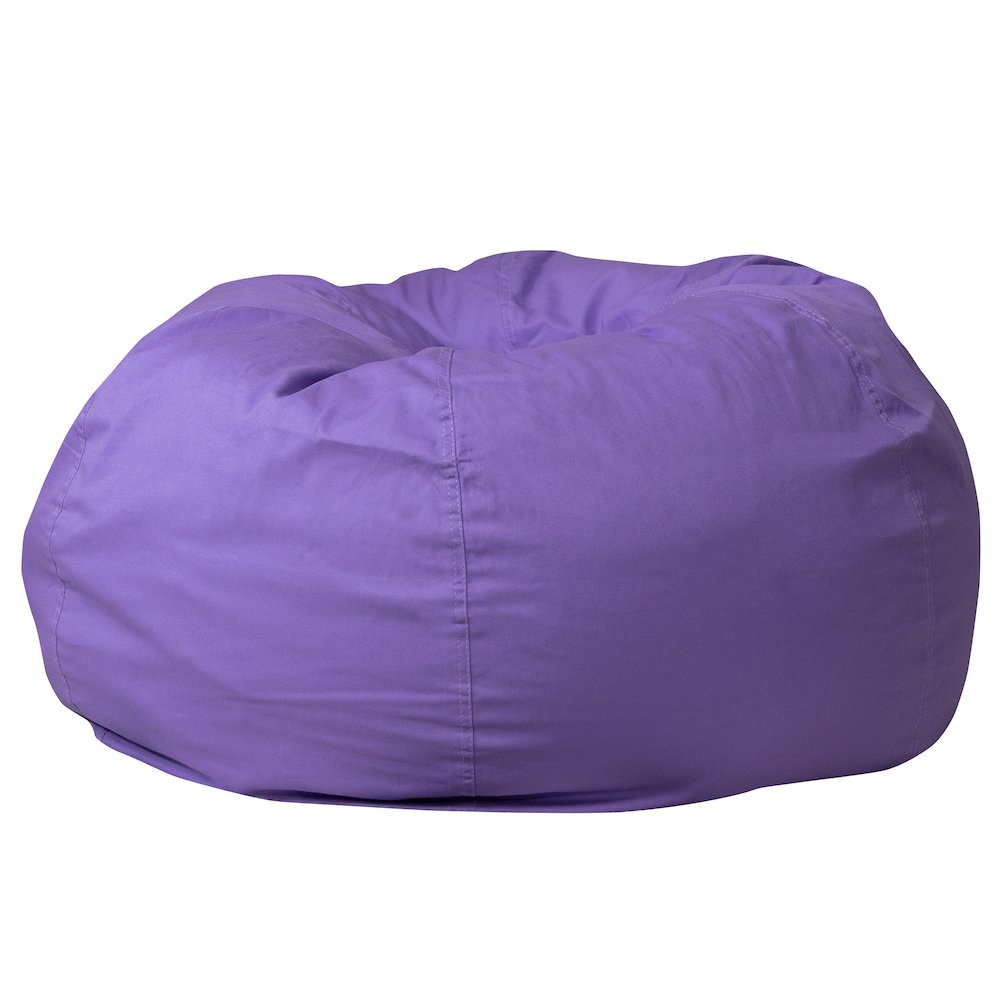 Oversized Solid Purple Refillable Bean Bag Chair for All Ages. Picture 1