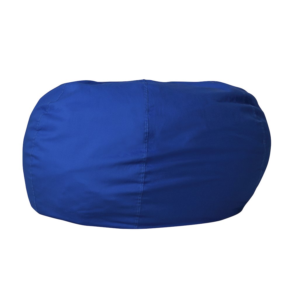 Oversized Solid Royal Blue Refillable Bean Bag Chair for All Ages. Picture 1