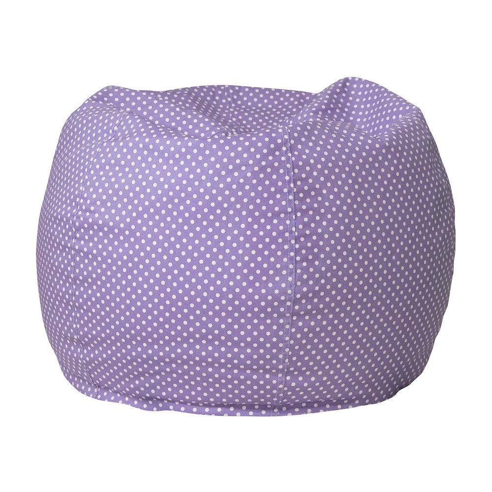 Small Lavender Dot Refillable Bean Bag Chair for Kids and Teens. Picture 1
