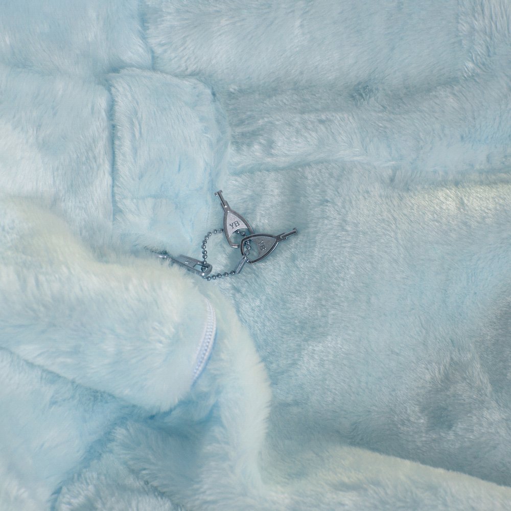 Dillon Small Teal Furry Refillable Bean Bag Chair for Kids and Teens. Picture 7