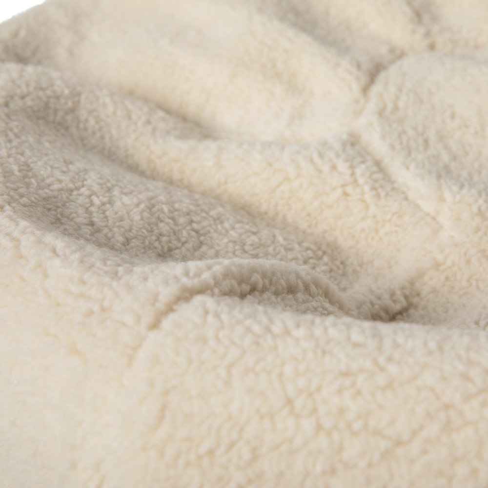 Dillon Small Natural Faux Sherpa Refillable Bean Bag Chair for Kids and Teens. Picture 8