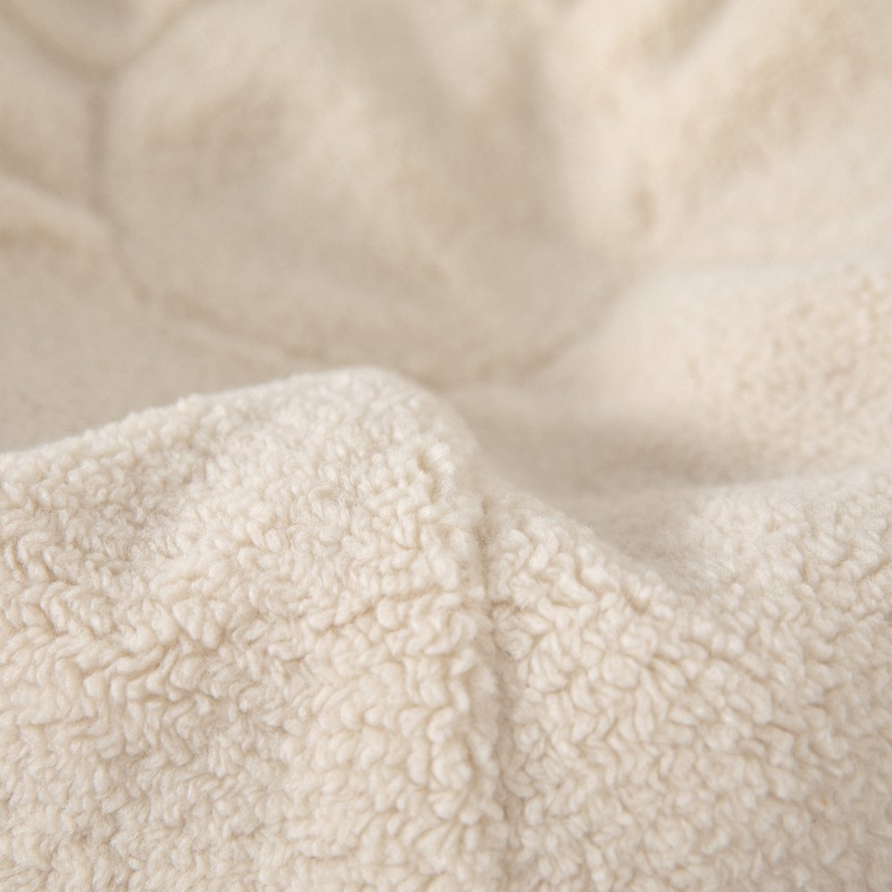 Dillon Small Natural Faux Sherpa Refillable Bean Bag Chair for Kids and Teens. Picture 7