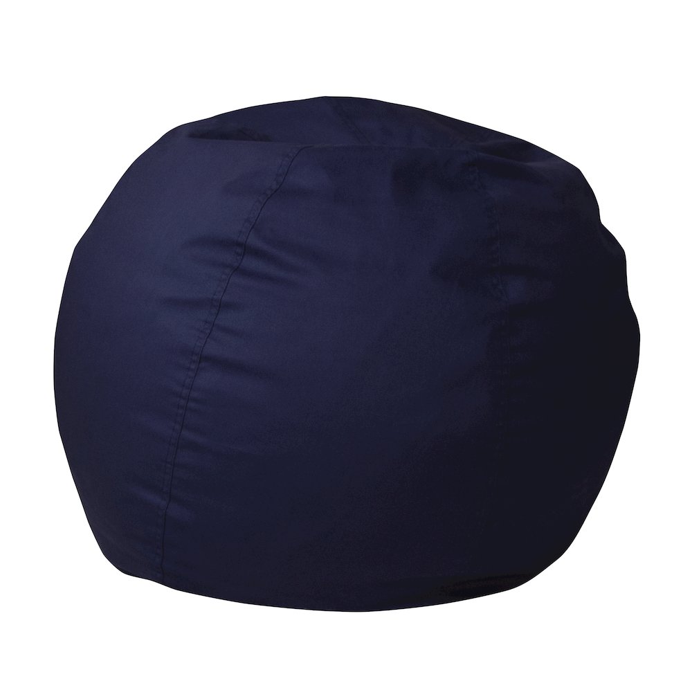 Small Solid Navy Blue Refillable Bean Bag Chair for Kids and Teens. Picture 1