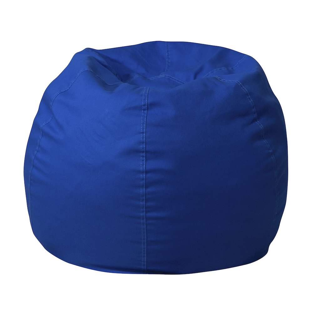 Small Solid Royal Blue Refillable Bean Bag Chair for Kids and Teens. Picture 1