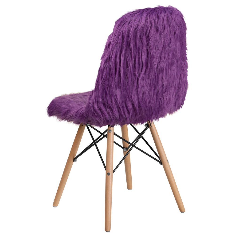 Shaggy Dog Purple Accent Chair. Picture 7