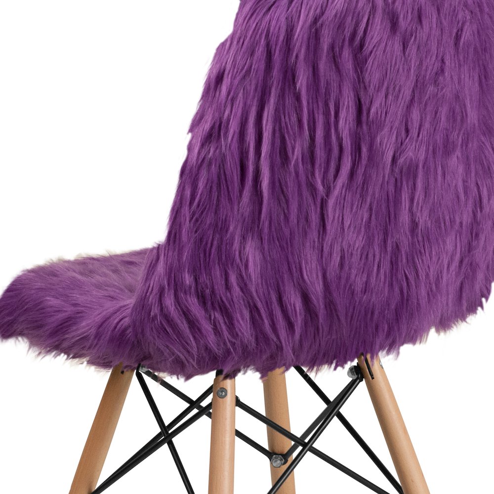 Shaggy Dog Purple Accent Chair. Picture 11