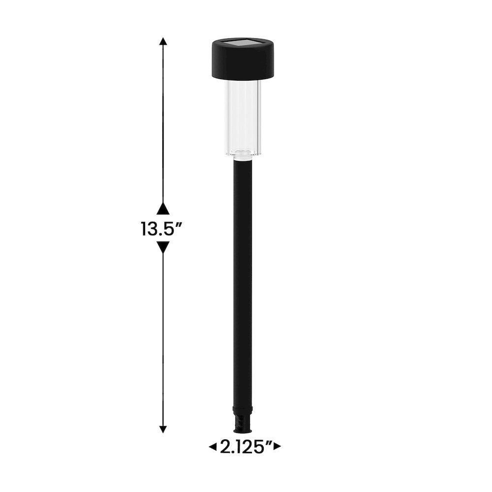 Outdoor Solar Powered LED Decorative Stake Lights - Set of 12, Black. Picture 5