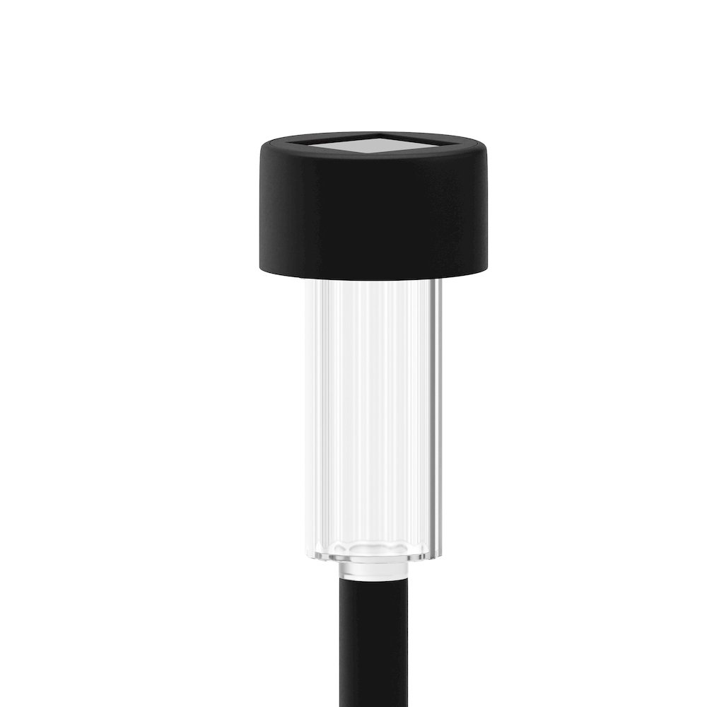 Outdoor Solar Powered LED Decorative Stake Lights - Set of 12, Black. Picture 6