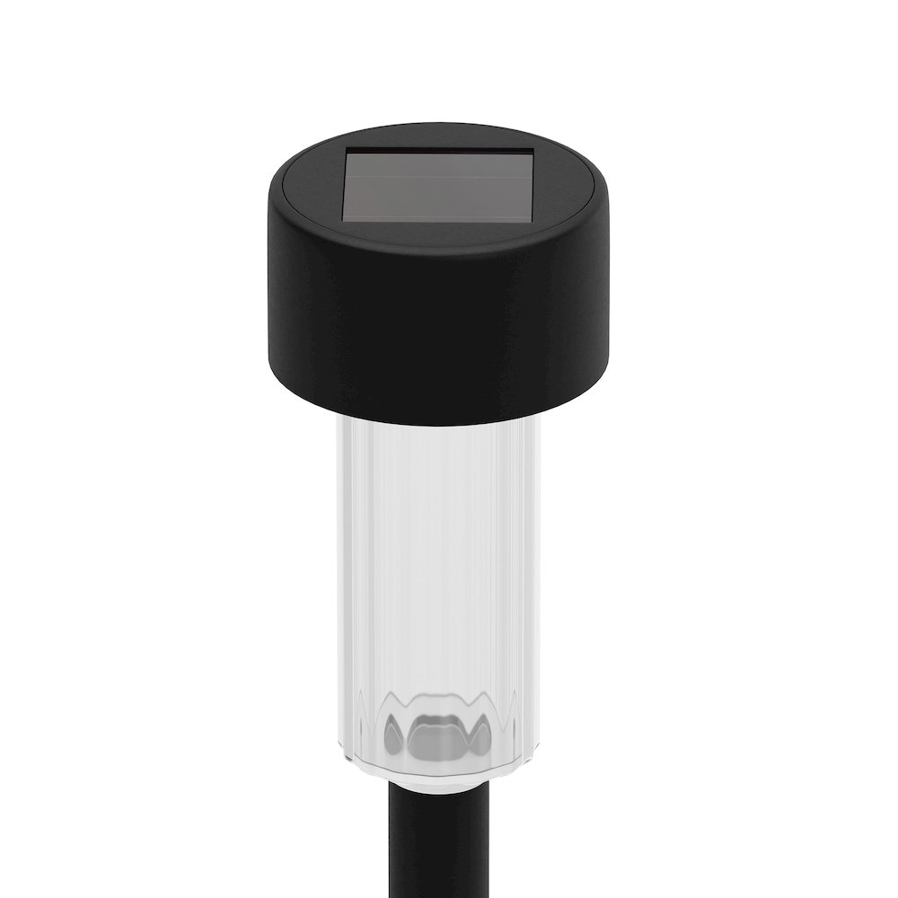 Outdoor Solar Powered LED Decorative Stake Lights - Set of 12, Black. Picture 9