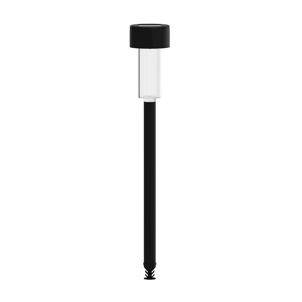Outdoor Solar Powered LED Decorative Stake Lights - Set of 12, Black. Picture 7
