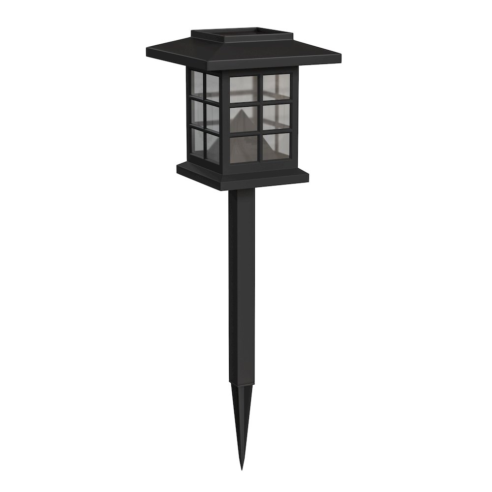 8 Pack Black Lantern LED Solar Lights Weather Resistant Solar Powered Lights. Picture 8
