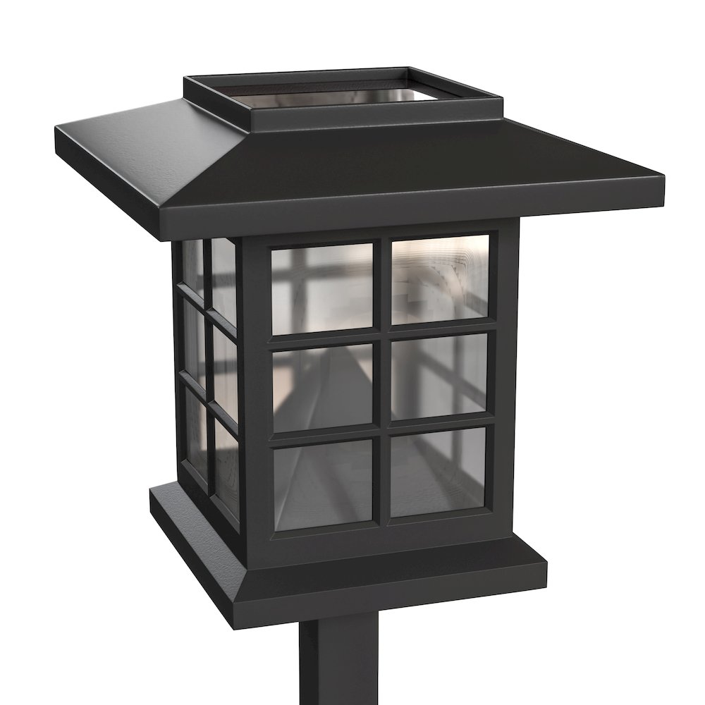 8 Pack Black Lantern LED Solar Lights Weather Resistant Solar Powered Lights. Picture 7
