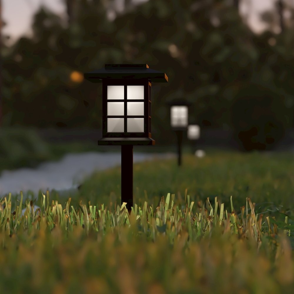 8 Pack Black Lantern LED Solar Lights Weather Resistant Solar Powered Lights. Picture 2
