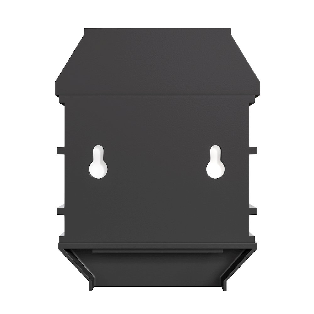 Holder 6 Pack Wall Mount LED Solar Lights - Weather Resistant Black. Picture 7