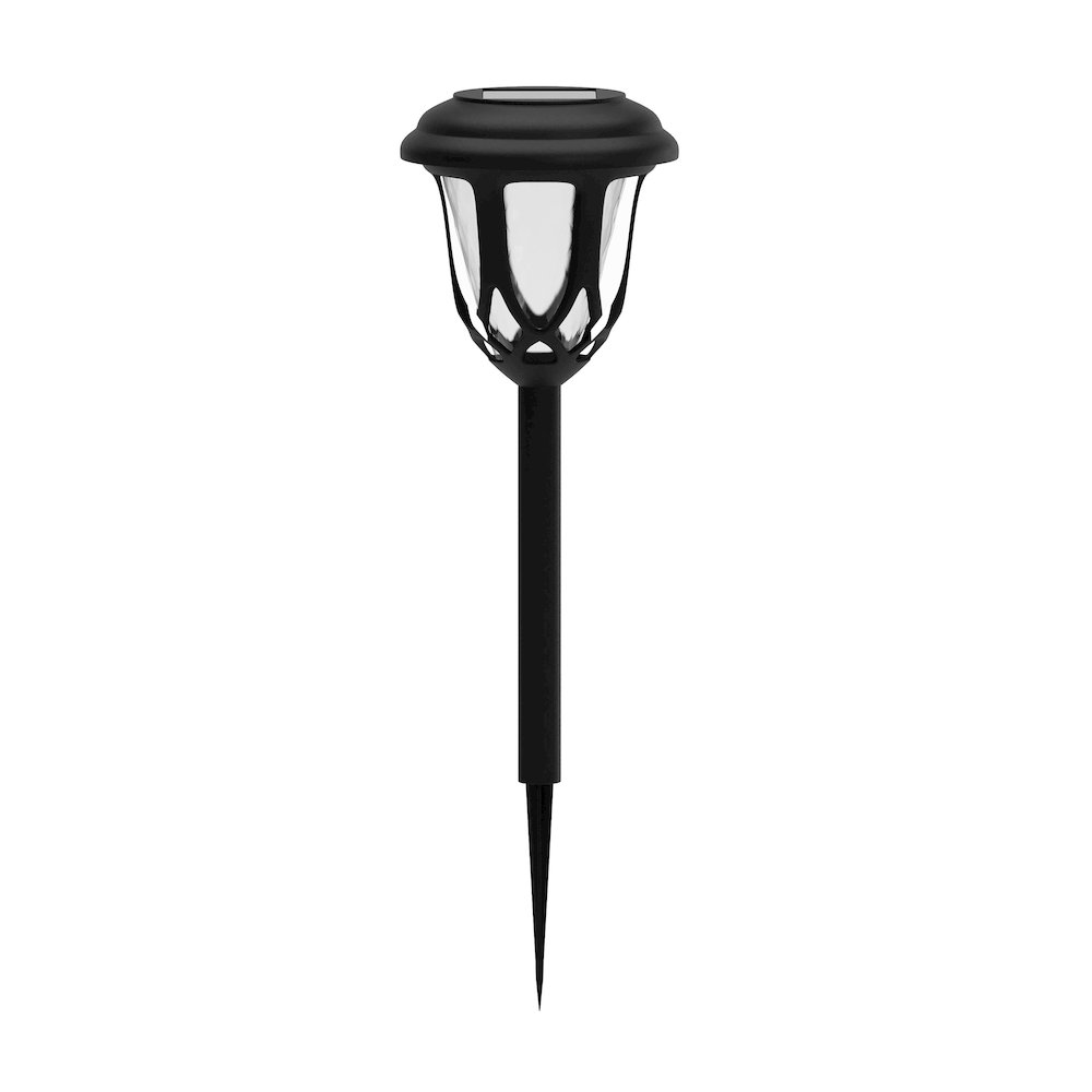 Solar Powered LED Decorative Garden and Walkway Lights - Set of 8, Black. Picture 8