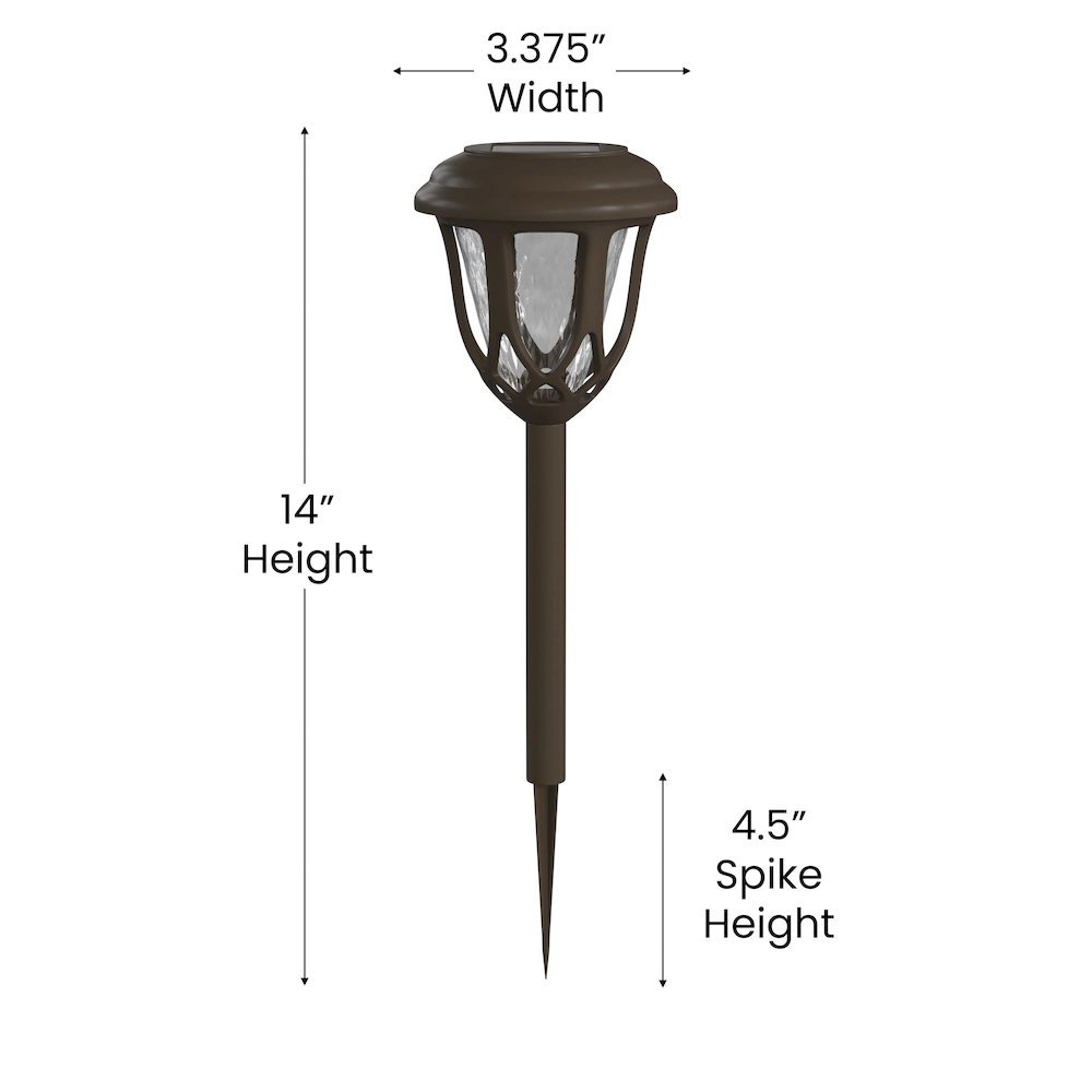 8 Pack Brown Tulip Design LED Solar Lights Weather Resistant. Picture 6