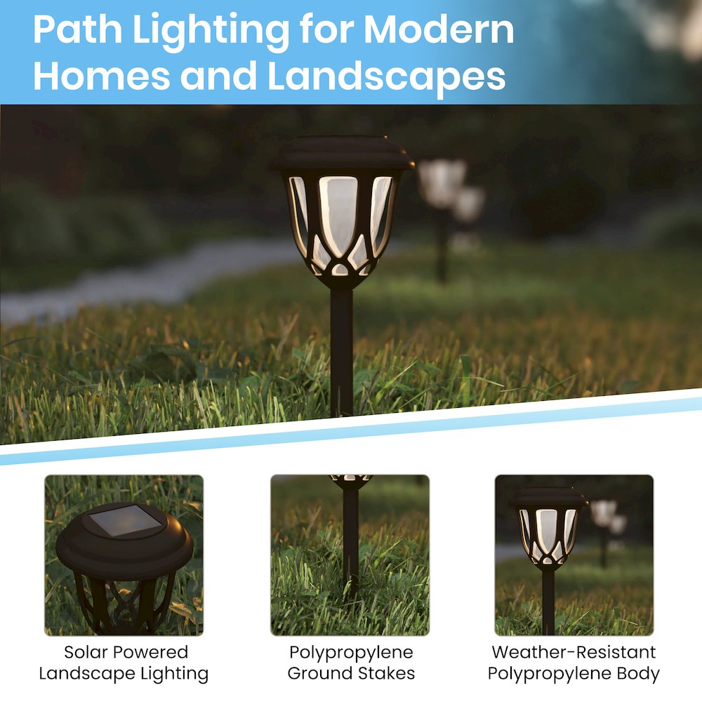 8 Pack Brown Tulip Design LED Solar Lights Weather Resistant. Picture 5