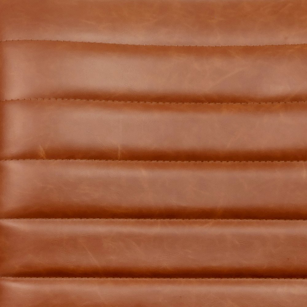Low Back Designer Armless Brown Ribbed Swivel Task Office Chair. Picture 14