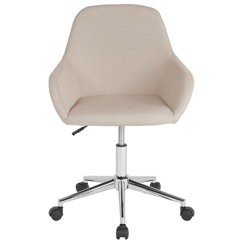Home and Office Mid-Back Chair in Beige Fabric. Picture 5