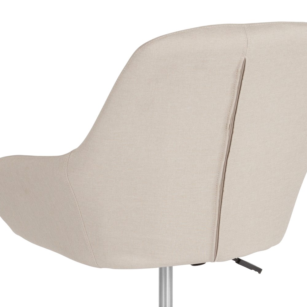 Home and Office Mid-Back Chair in Beige Fabric. Picture 11