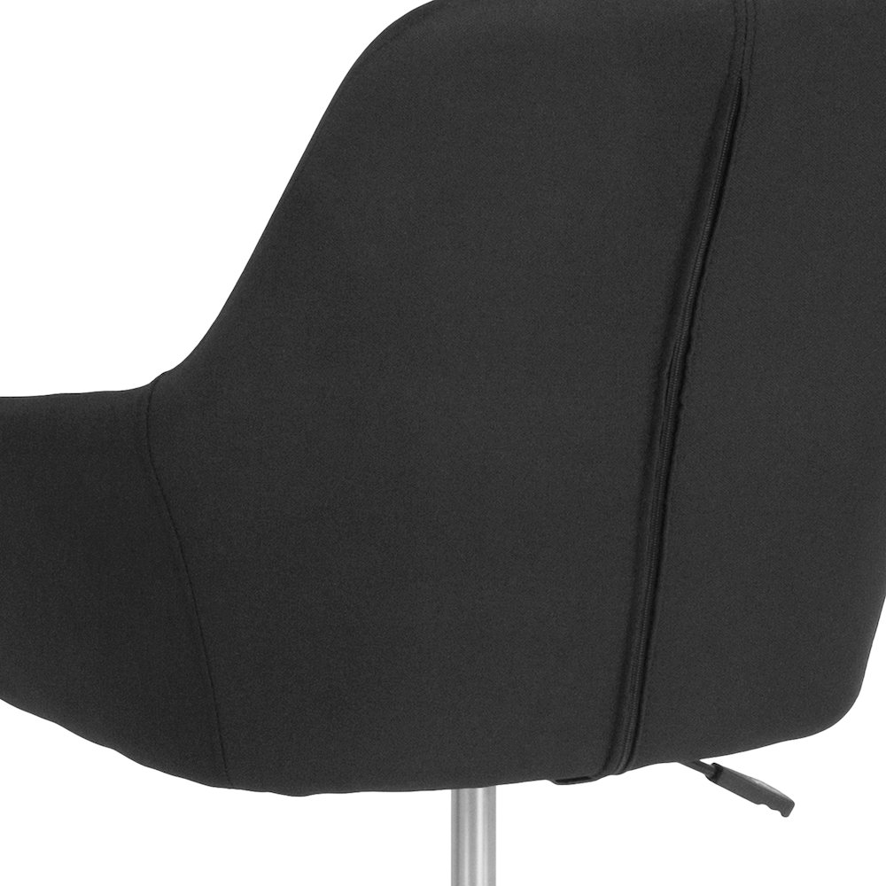 Home and Office Mid-Back Chair in Black Fabric. Picture 8
