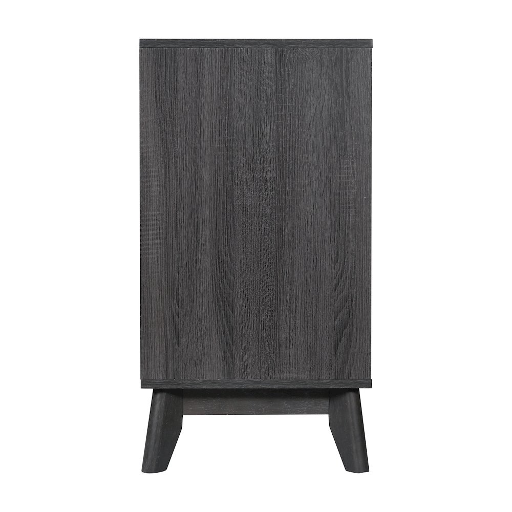 Mid-Century Modern Buffet Sideboard/TV Stand with 4 Soft Close Doors, Black Wash. Picture 8