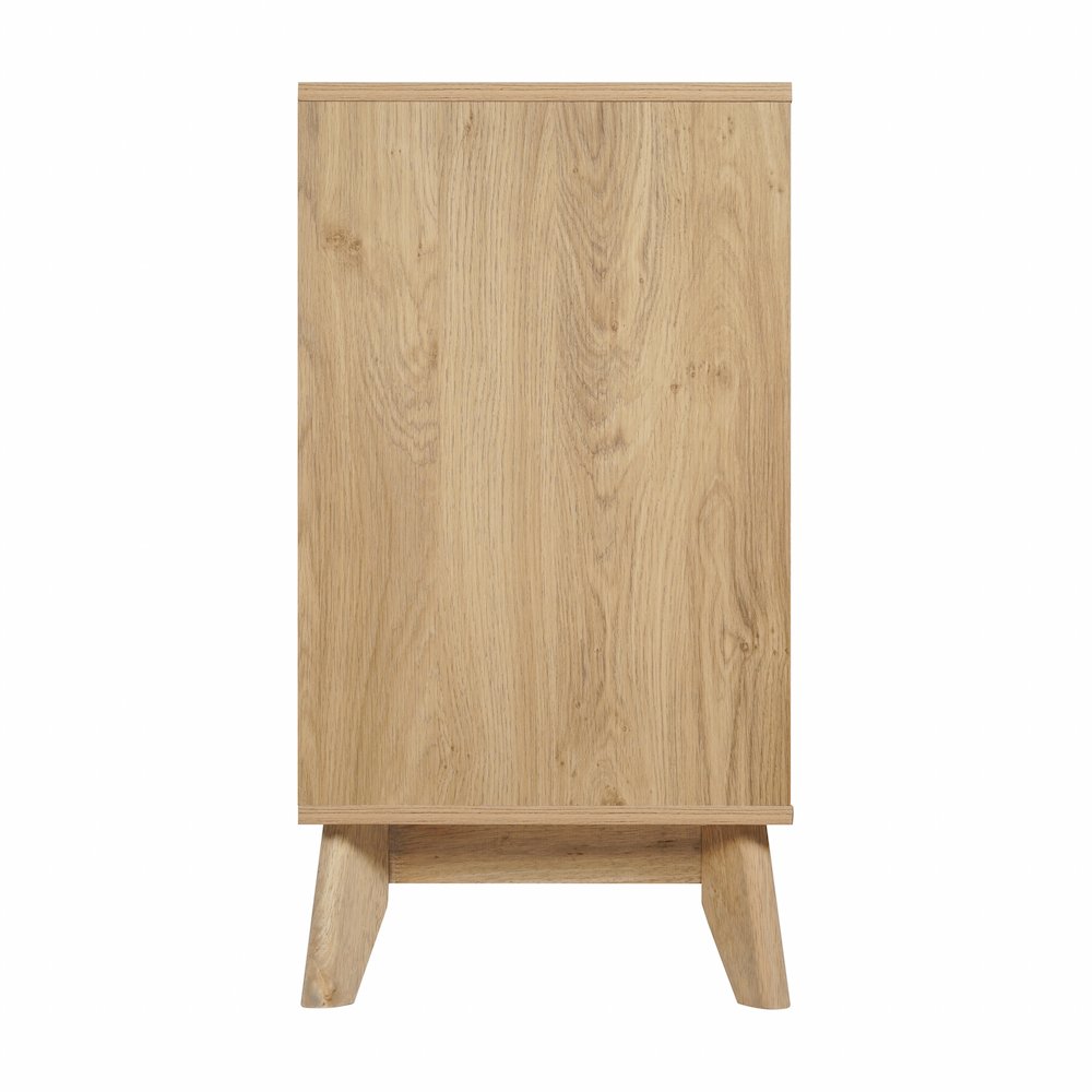 Modern Buffet Sideboard/TV Stand with 4 Soft Close Doors, Light Natural. Picture 8