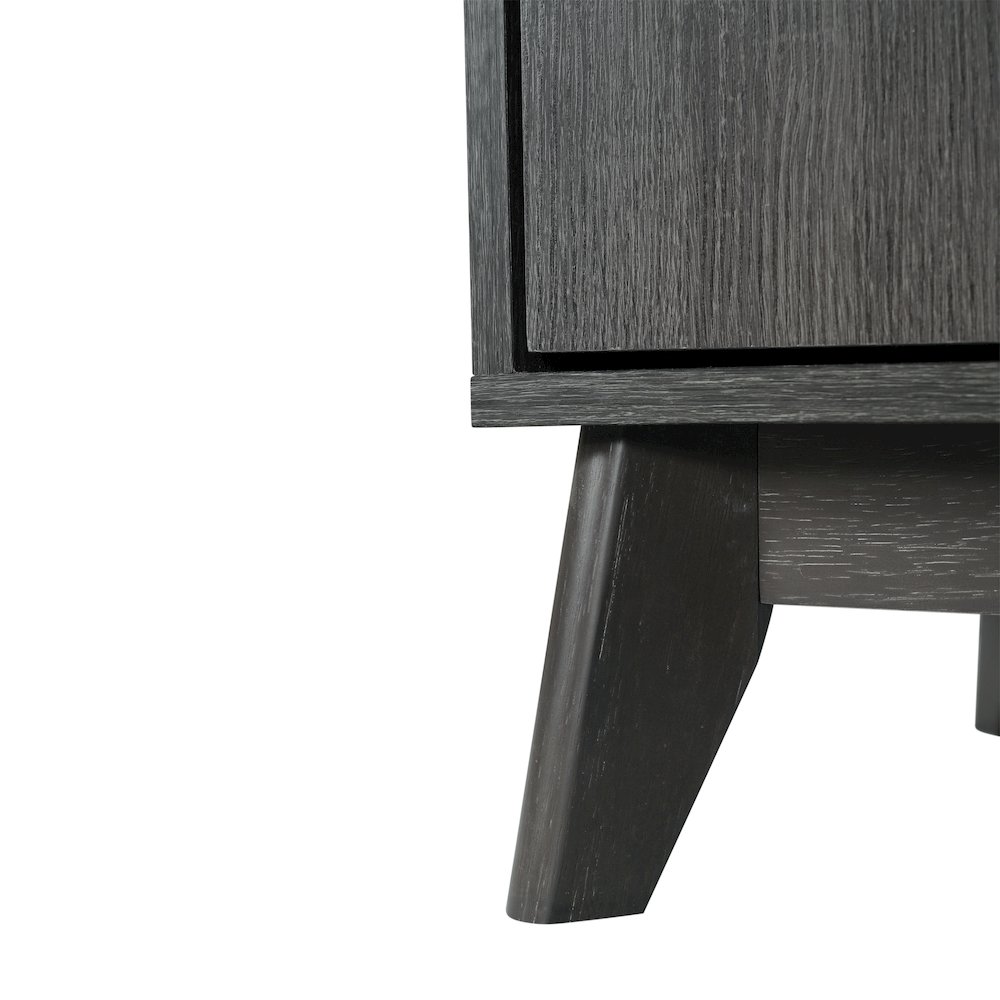 Mid-Century modern 70 Inch media console holds TV's 65+ inches, Black Wash. Picture 7
