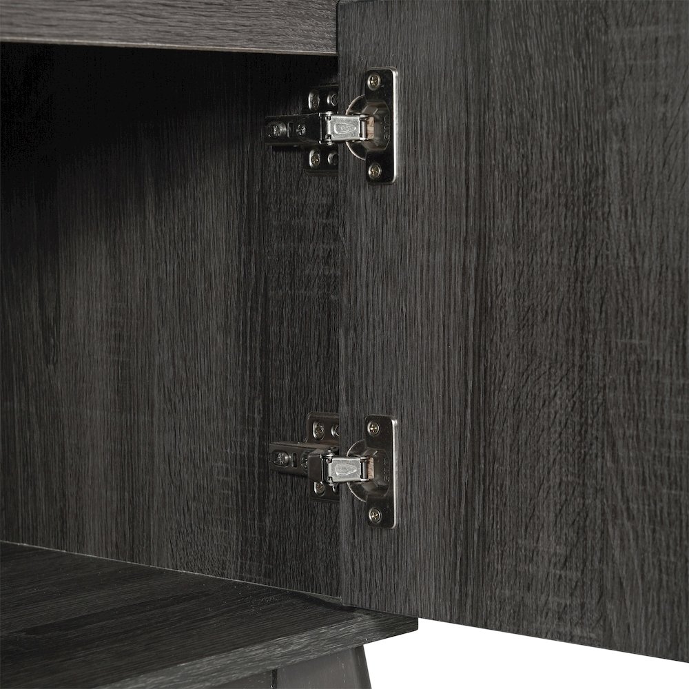Mid-Century modern 70 Inch media console holds TV's 65+ inches, Black Wash. Picture 10