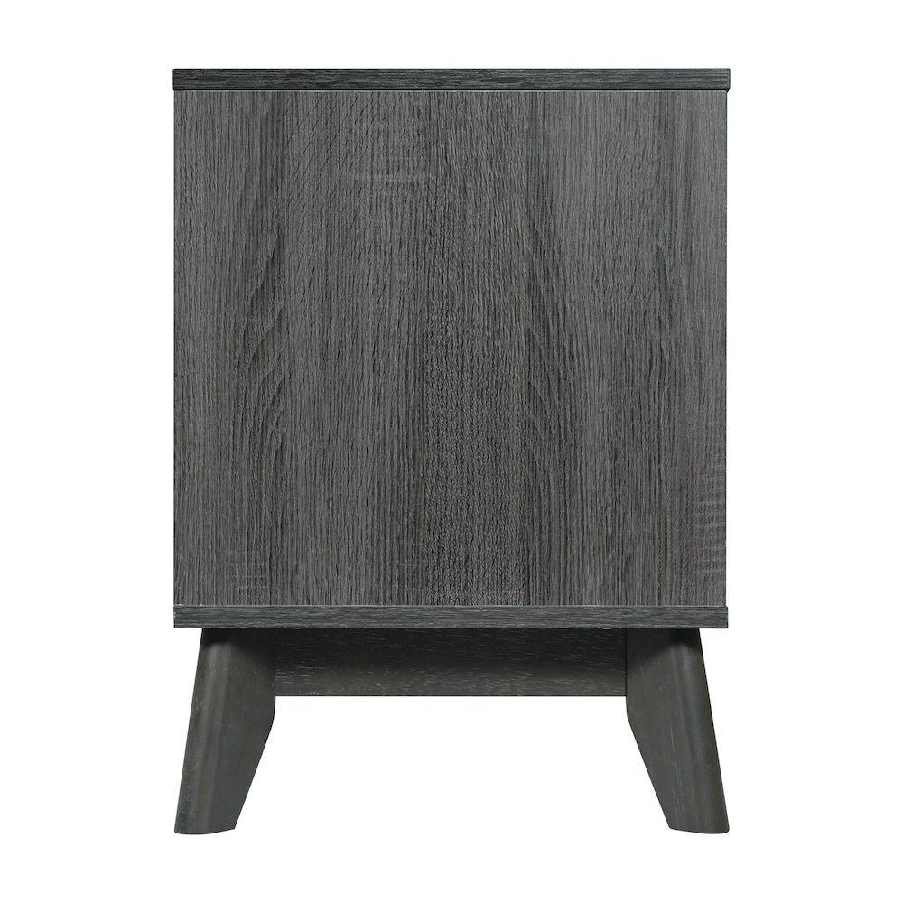 Mid-Century modern 70 Inch media console holds TV's 65+ inches, Black Wash. Picture 8