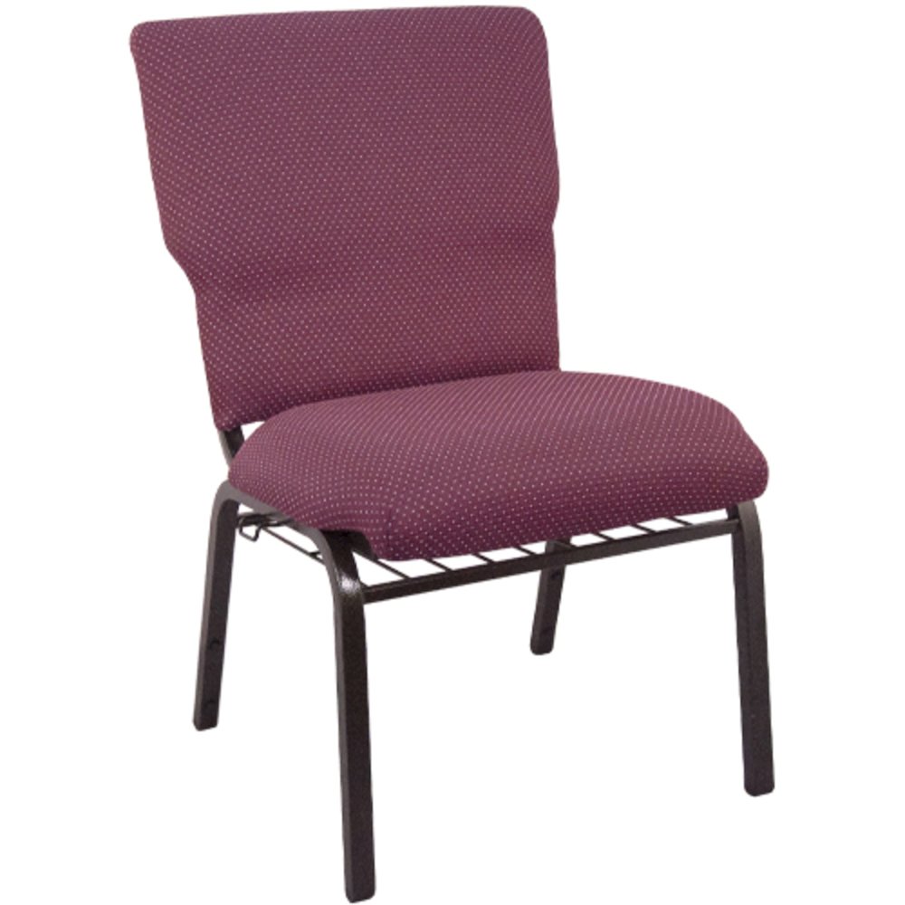 Burgundy Pattern Discount Church Chair - 21 in. Wide. Picture 1