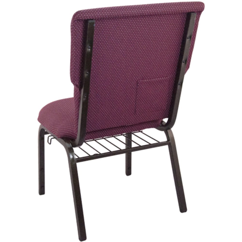 Burgundy Pattern Discount Church Chair - 21 in. Wide. Picture 2