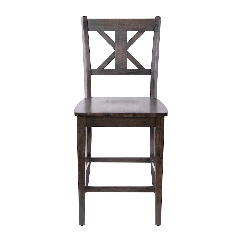 Set of 2 Modern Farmhouse Style Commercial Grade Counter Height Stools. Picture 12