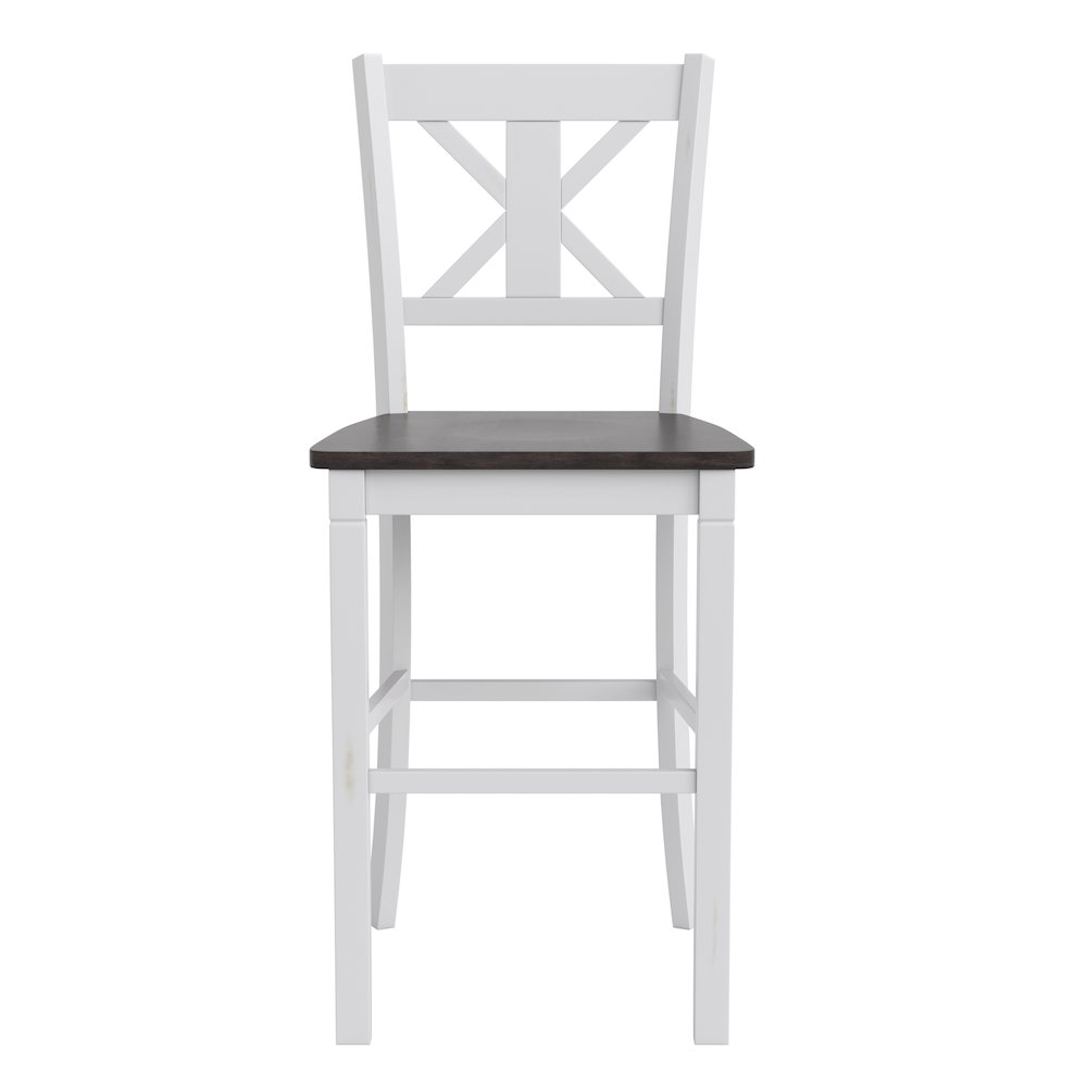 Set of 2 Modern Farmhouse Style Commercial Grade Bar Height Stools. Picture 11