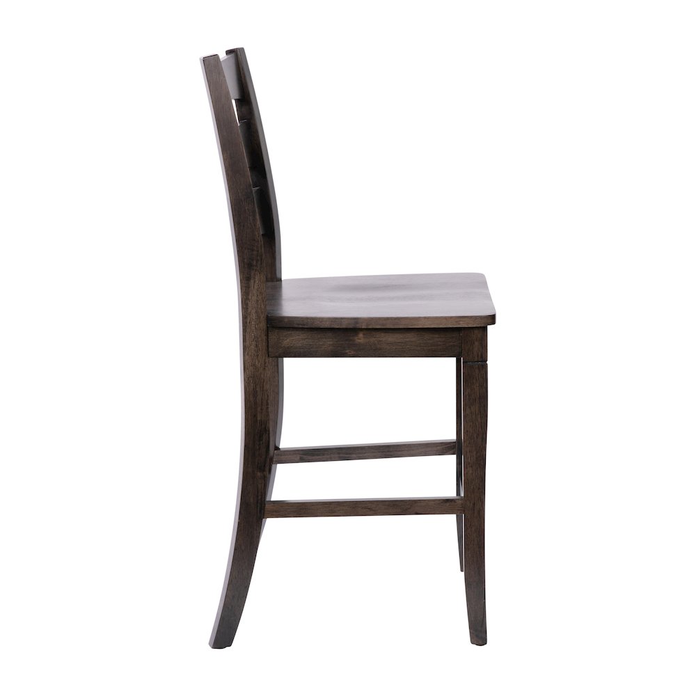 Set of 2 Classic Style Commercial Grade Ladderback Counter Height Stools. Picture 11