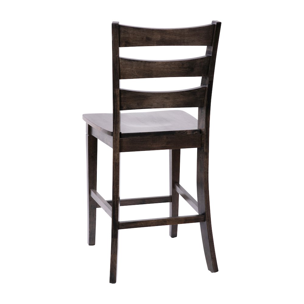 Set of 2 Classic Style Commercial Grade Ladderback Counter Height Stools. Picture 9