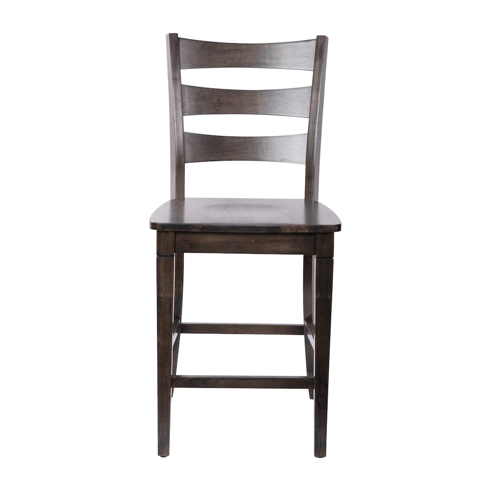 Set of 2 Classic Style Commercial Grade Ladderback Counter Height Stools. Picture 12