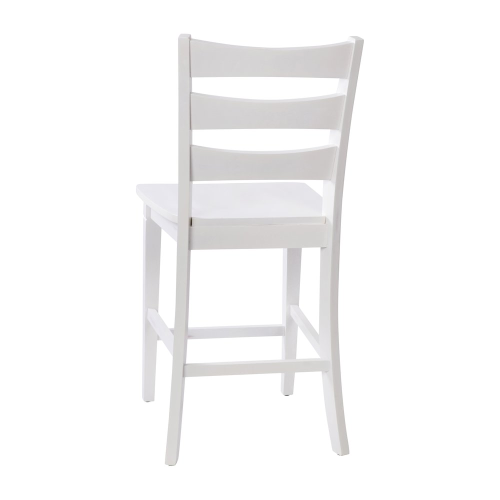 Set of 2 Classic Style Commercial Grade Ladderback Counter Height Stools. Picture 9