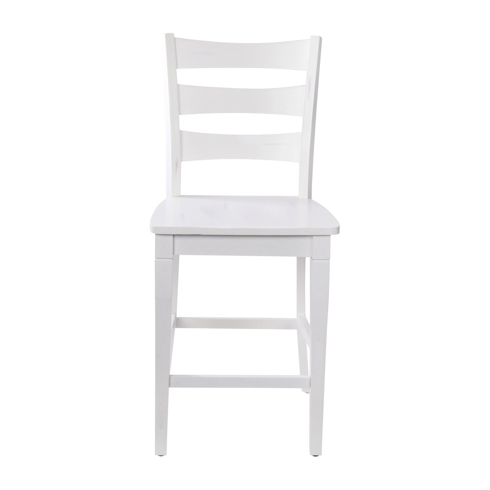 Set of 2 Classic Style Commercial Grade Ladderback Counter Height Stools. Picture 12
