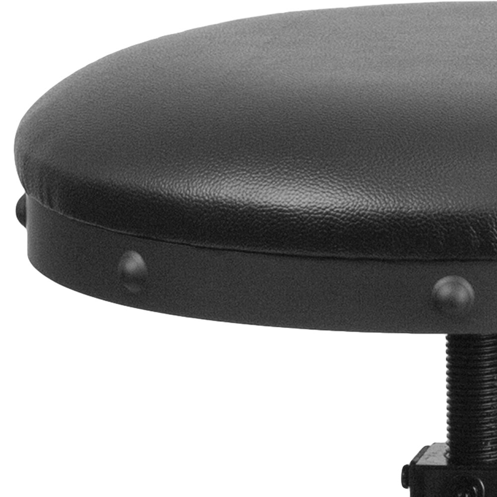 30'' Barstool with Swivel Lift Black LeatherSoft Seat. Picture 7