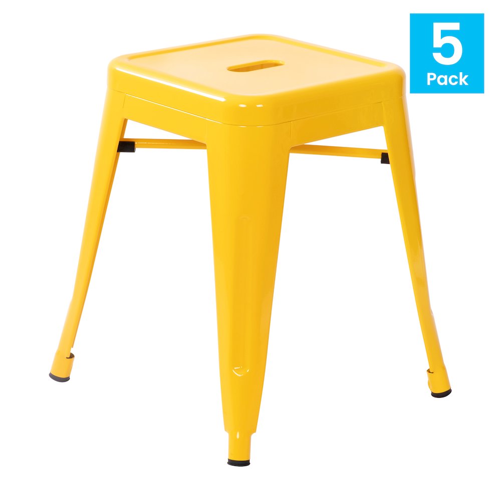 Set of 4 Space Saving 18 Inch Indoor Dining Stool for home or business use. Picture 1