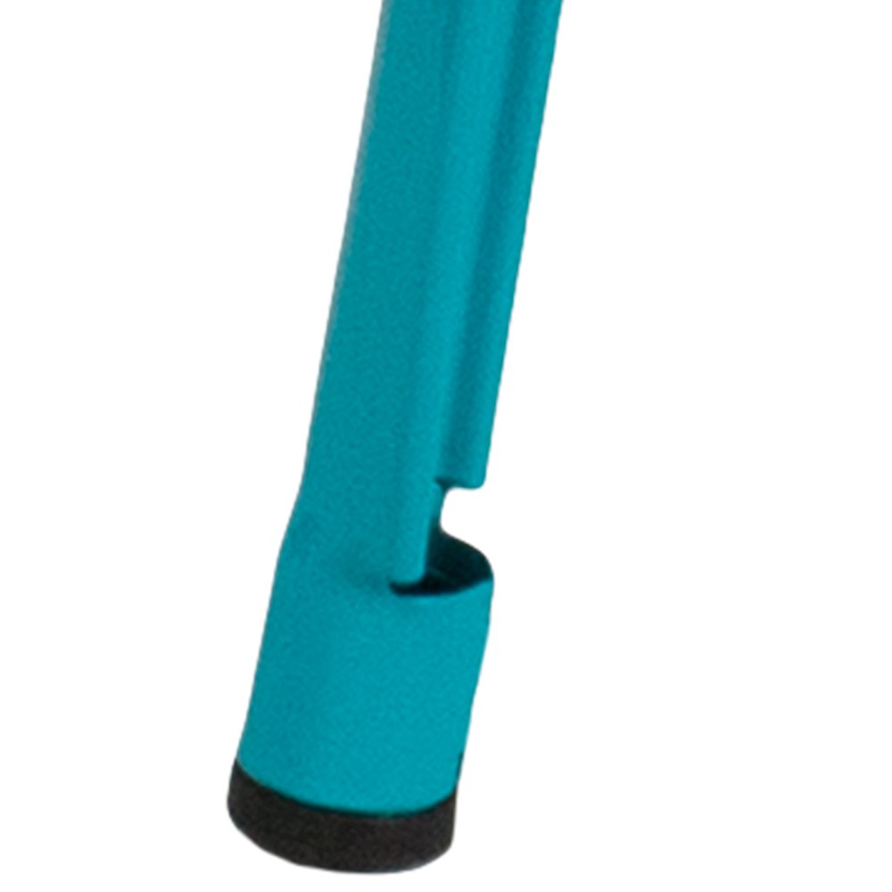 Commercial Grade 30" High Backless Crystal Teal-Blue Indoor-Outdoor Barstool. Picture 4