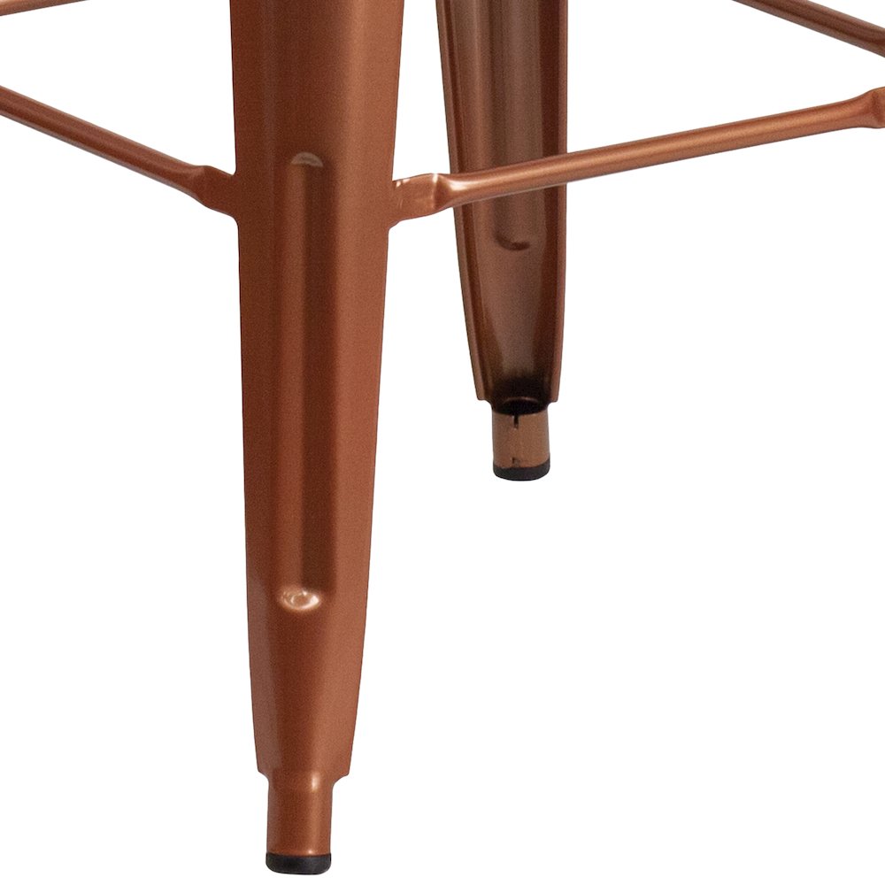 Commercial Grade 30" High Backless Copper Indoor-Outdoor Barstool. Picture 5