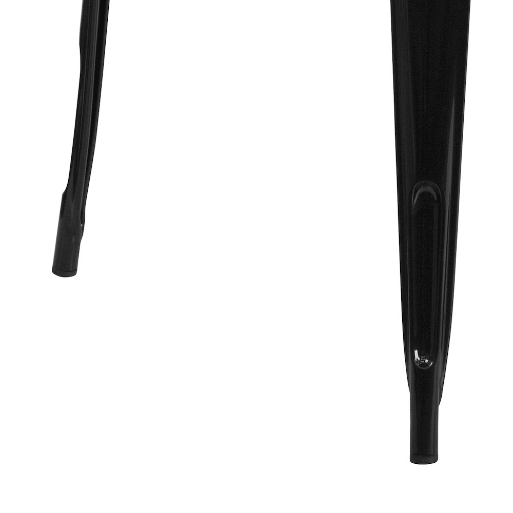Commercial Grade 31.5" Square Black Metal Indoor-Outdoor Table. Picture 8